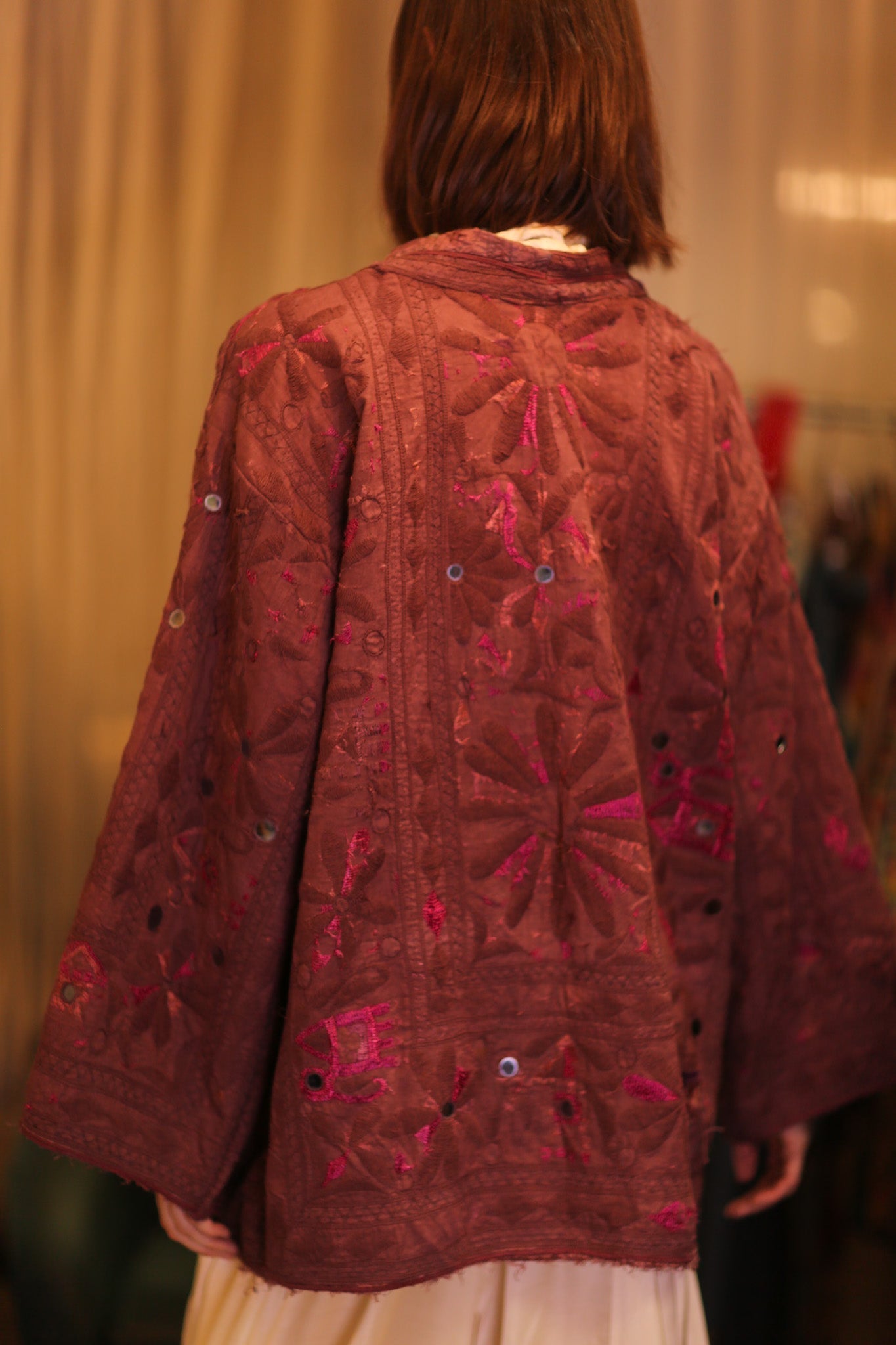 VINTAGE STYLE SHORT KIMONO PADAMYA - BANGKOK TAILOR CLOTHING STORE - HANDMADE CLOTHING