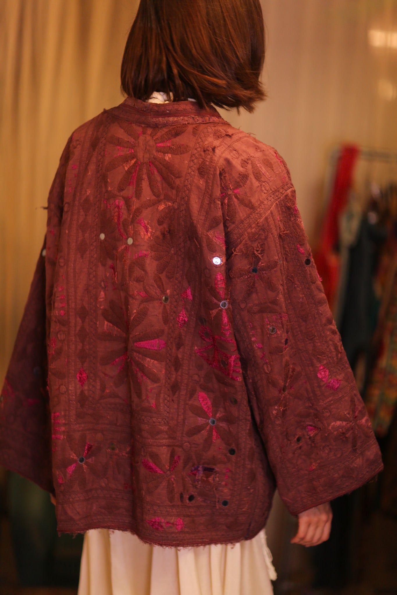 VINTAGE STYLE SHORT KIMONO PADAMYA - BANGKOK TAILOR CLOTHING STORE - HANDMADE CLOTHING