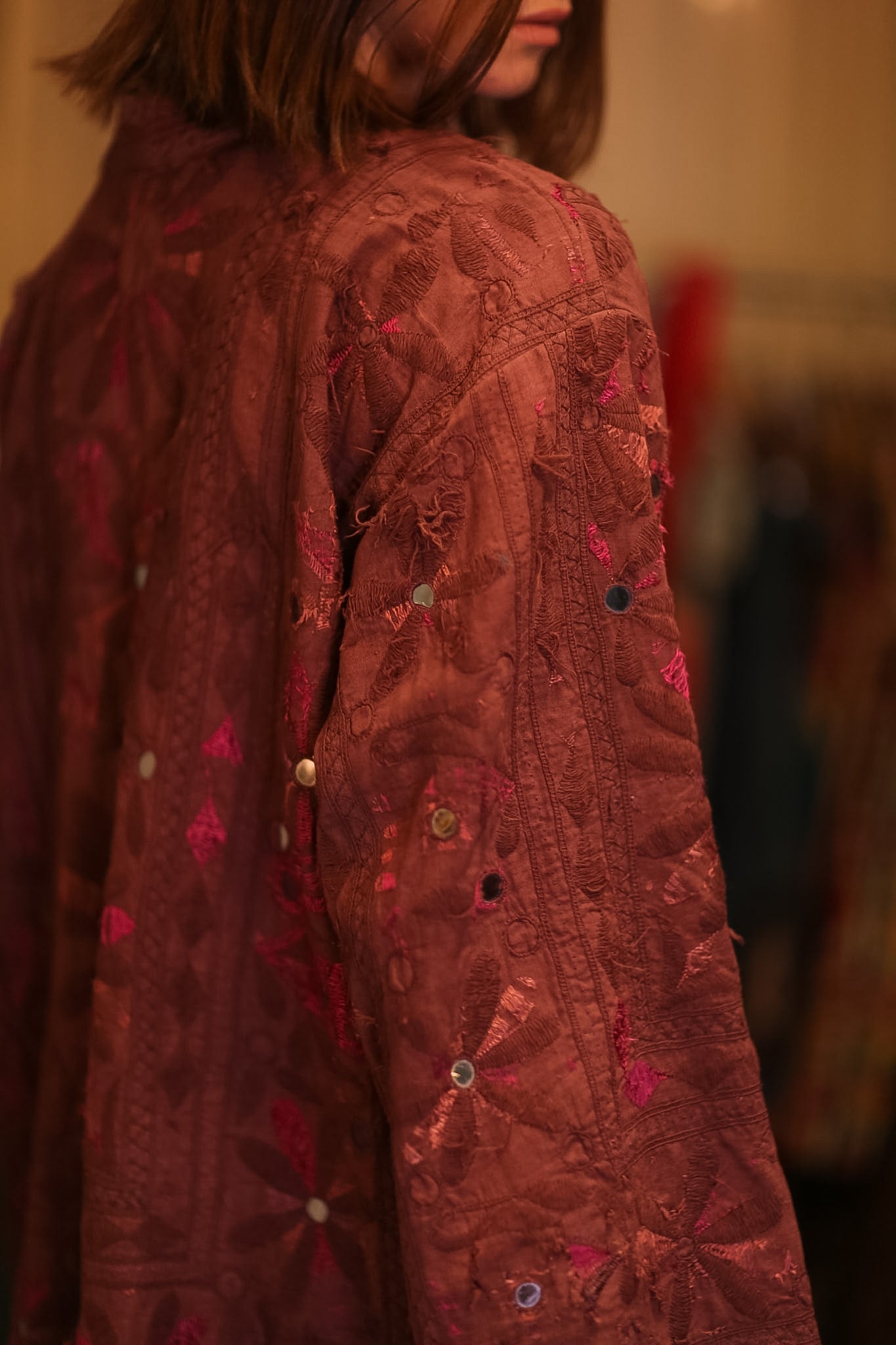 VINTAGE STYLE SHORT KIMONO PADAMYA - BANGKOK TAILOR CLOTHING STORE - HANDMADE CLOTHING