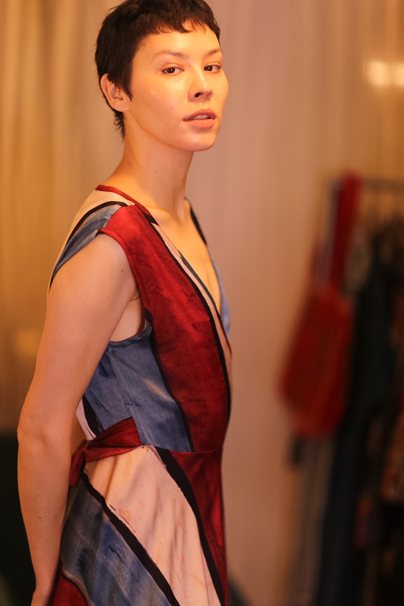 WRAP SILK DRESS GABRIELE CHOLADA - BANGKOK TAILOR CLOTHING STORE - HANDMADE CLOTHING