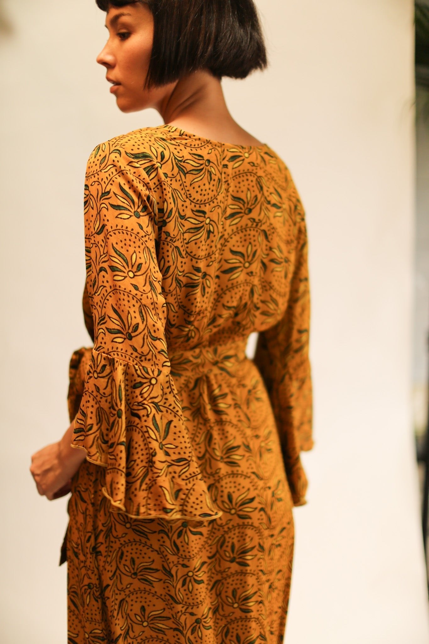 WRAP SILK DRESS KIMONO DAGMARA - BANGKOK TAILOR CLOTHING STORE - HANDMADE CLOTHING