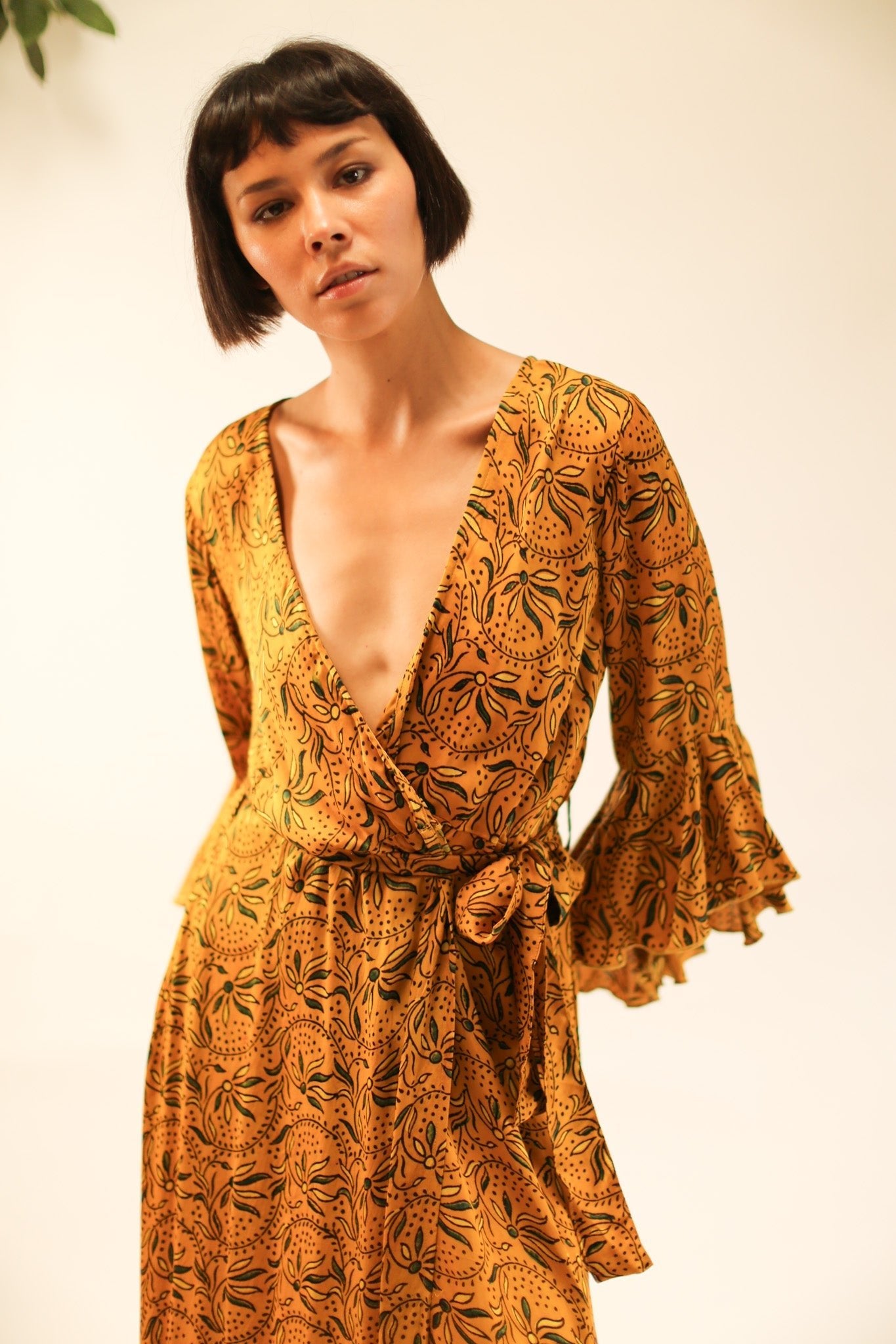 WRAP SILK DRESS KIMONO DAGMARA - BANGKOK TAILOR CLOTHING STORE - HANDMADE CLOTHING