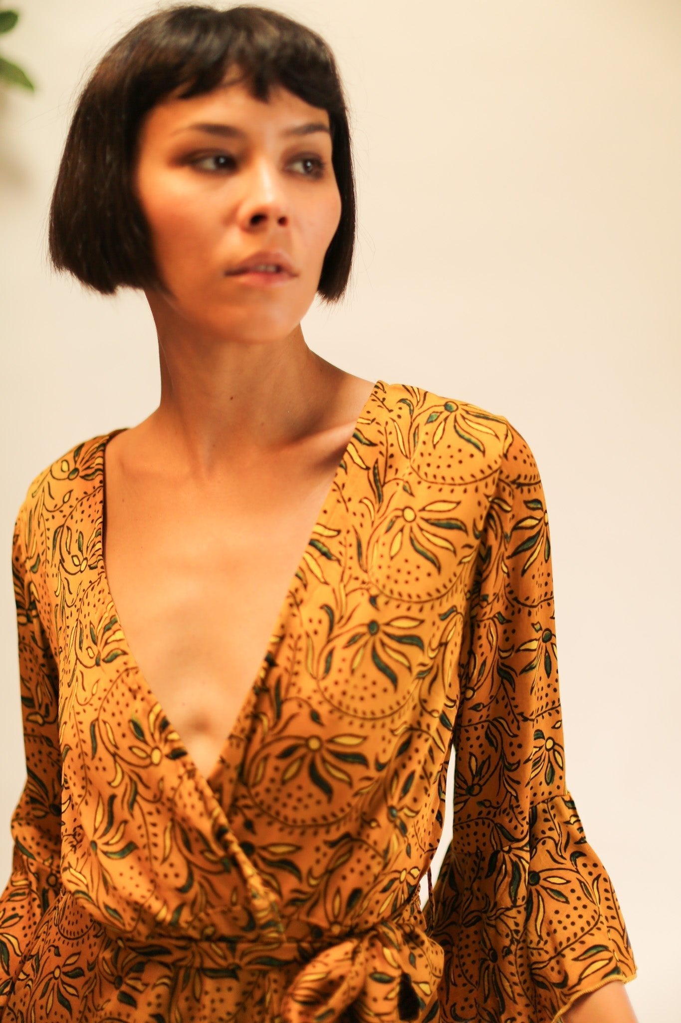 WRAP SILK DRESS KIMONO DAGMARA - BANGKOK TAILOR CLOTHING STORE - HANDMADE CLOTHING