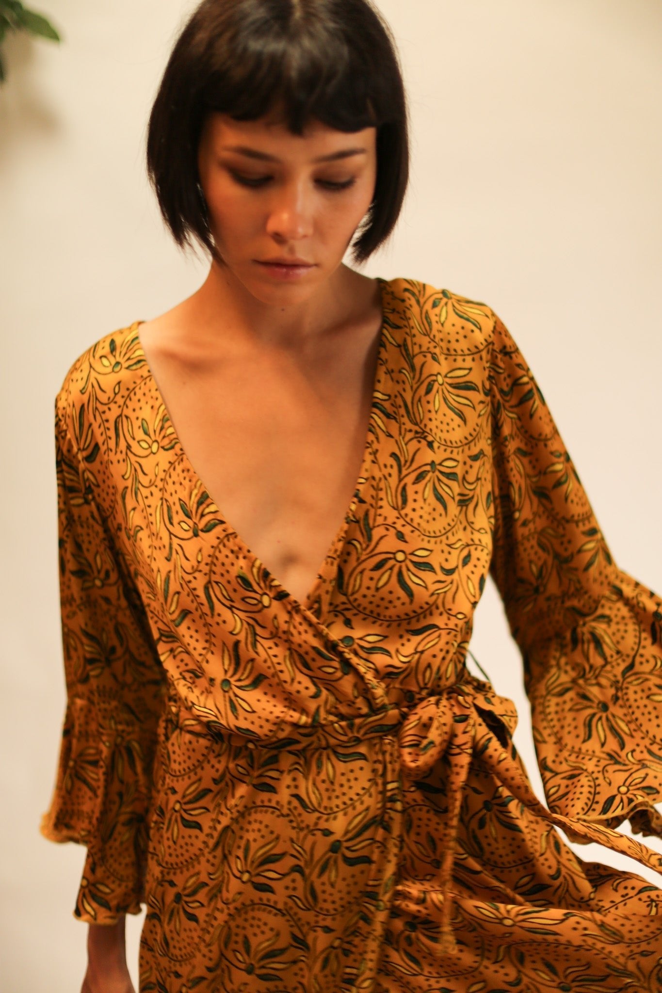 WRAP SILK DRESS KIMONO DAGMARA - BANGKOK TAILOR CLOTHING STORE - HANDMADE CLOTHING