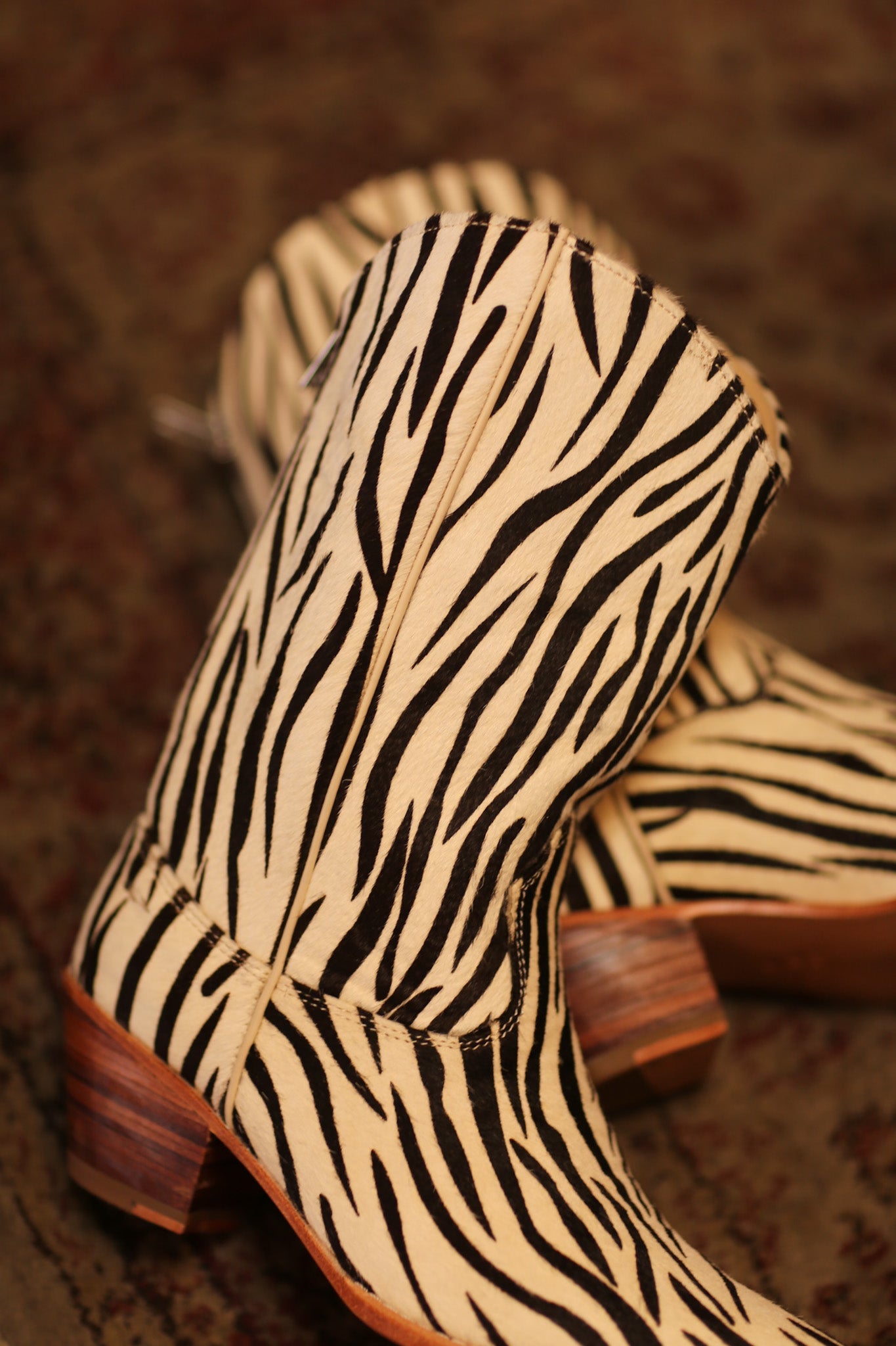 ZEBRA WESTERN BOOTS MILA - BANGKOK TAILOR CLOTHING STORE - HANDMADE CLOTHING