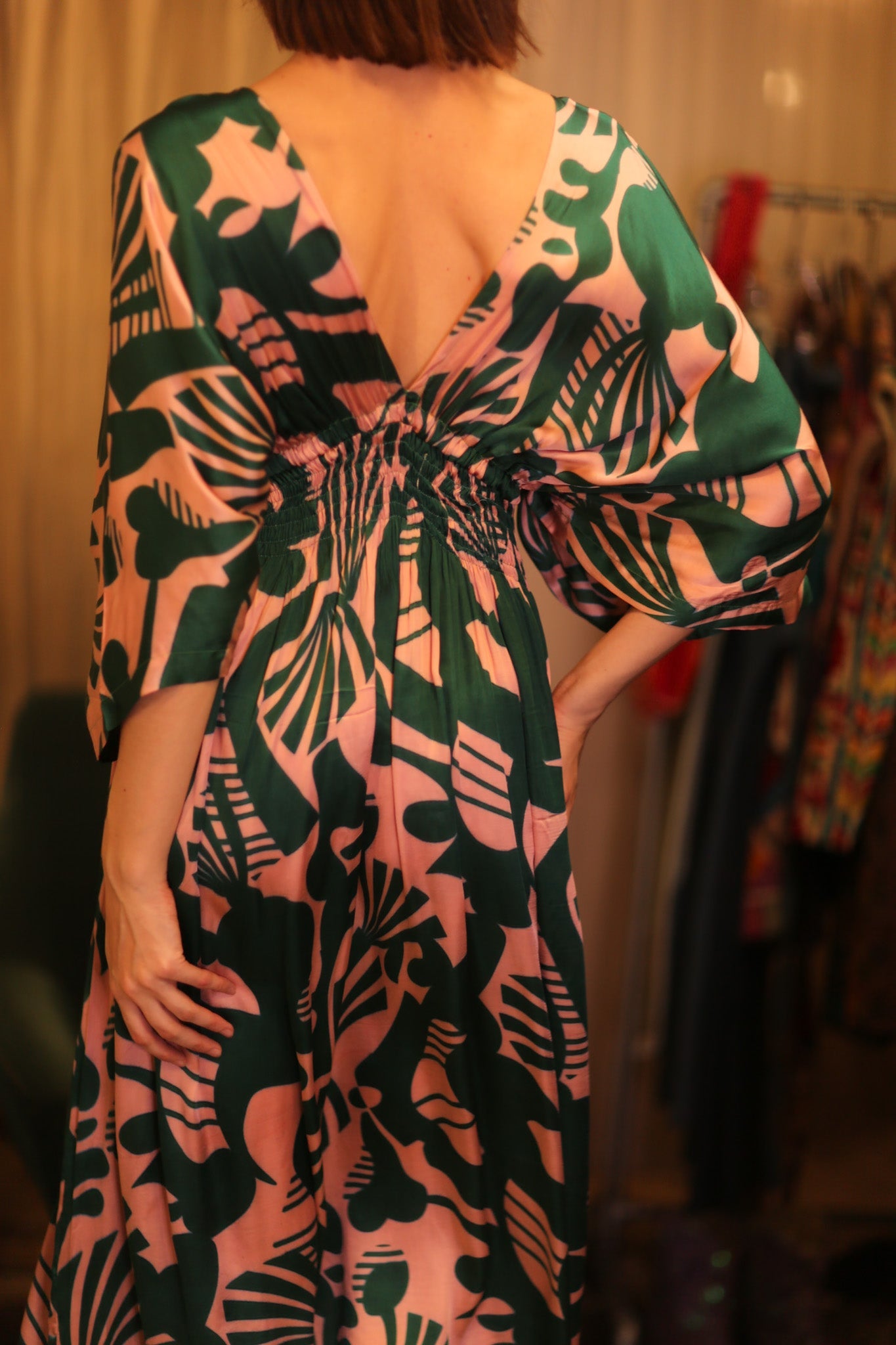 ZURI SILK DRESS ALANSEIN - BANGKOK TAILOR CLOTHING STORE - HANDMADE CLOTHING
