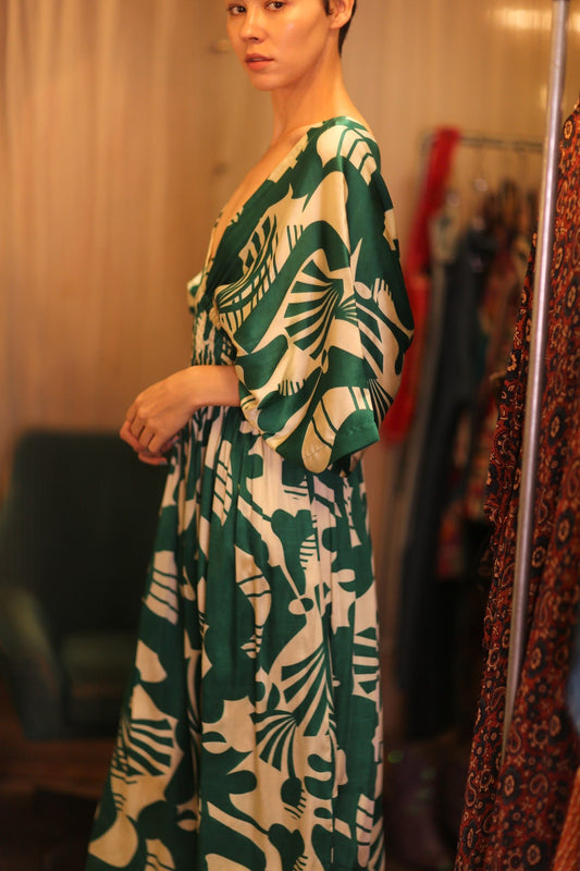 ZURI SILK DRESS ASEIN - BANGKOK TAILOR CLOTHING STORE - HANDMADE CLOTHING