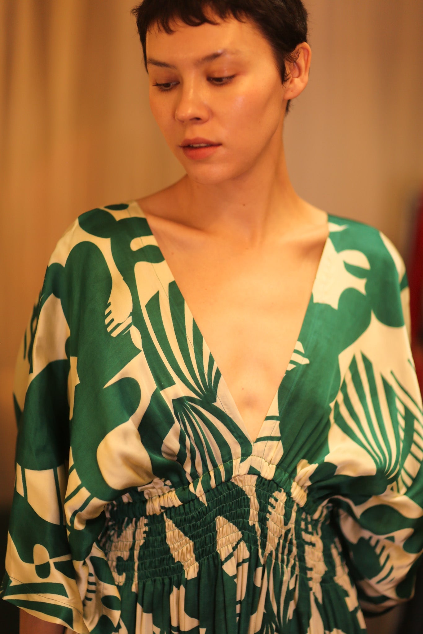 ZURI SILK DRESS ASEIN - BANGKOK TAILOR CLOTHING STORE - HANDMADE CLOTHING