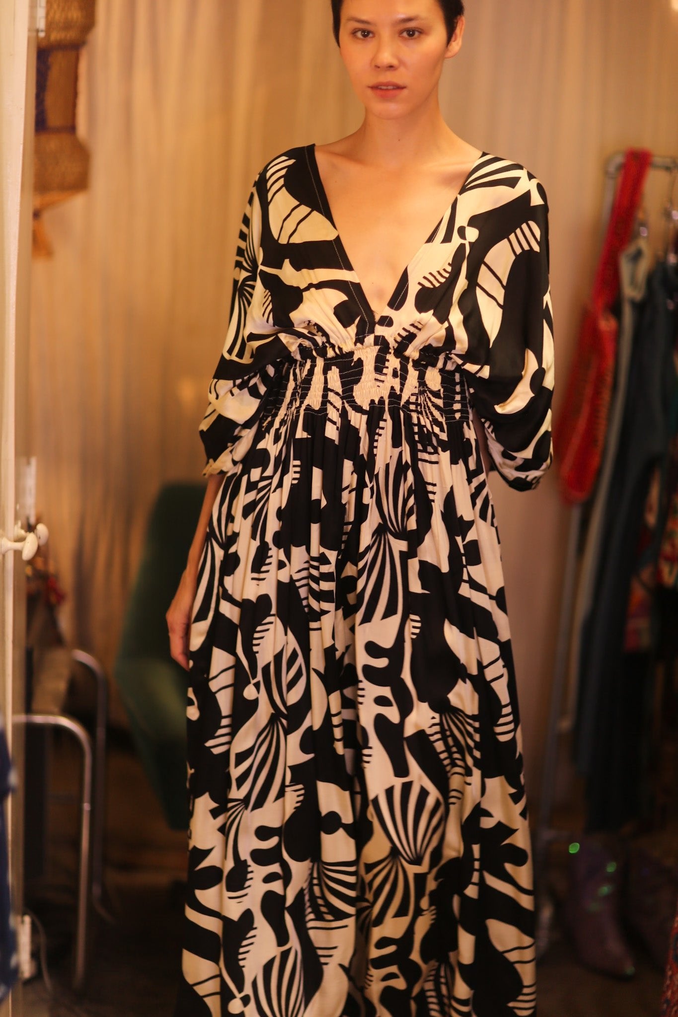 ZURI SILK DRESS MAR - BANGKOK TAILOR CLOTHING STORE - HANDMADE CLOTHING