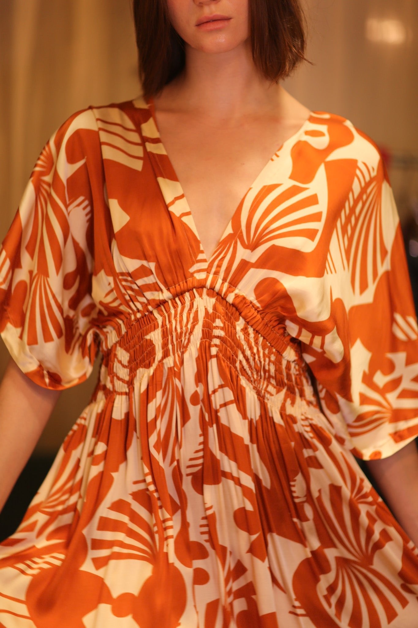 ZURI SILK DRESS SIESER - BANGKOK TAILOR CLOTHING STORE - HANDMADE CLOTHING