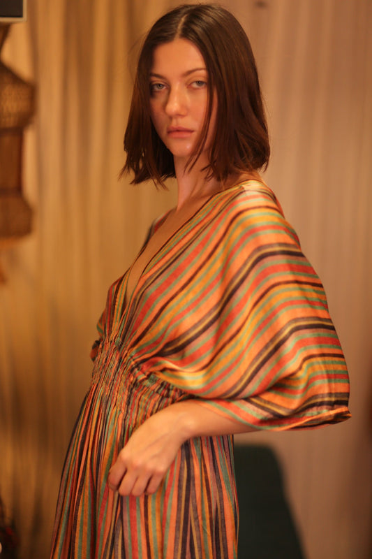 ZURI SILK DRESS THETTANT - BANGKOK TAILOR CLOTHING STORE - HANDMADE CLOTHING