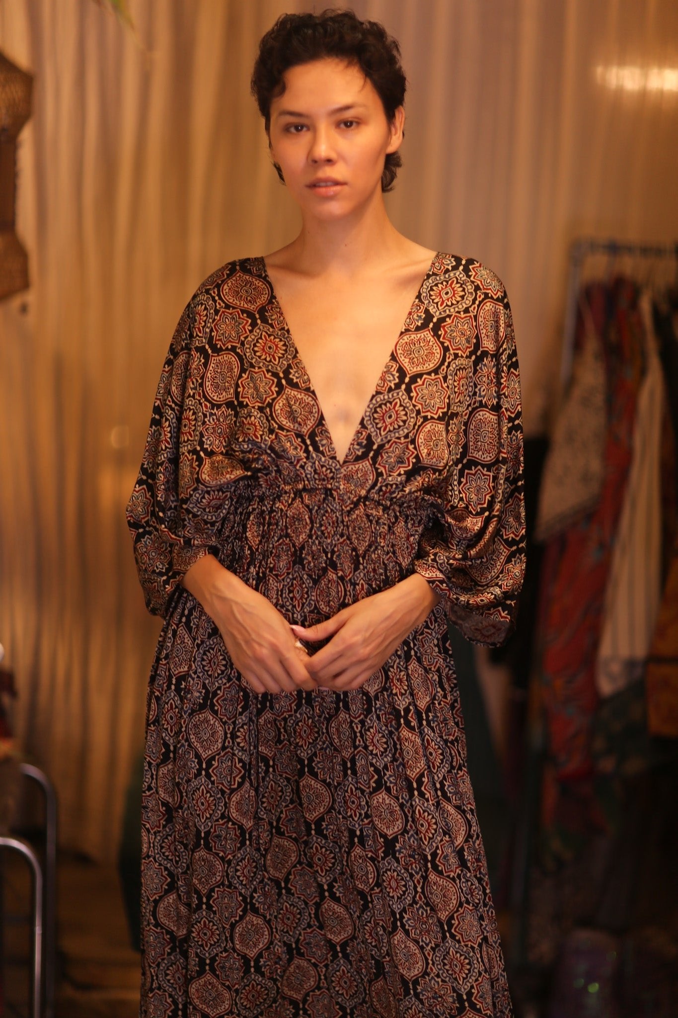 ZURI SILK DRESS VIVI - BANGKOK TAILOR CLOTHING STORE - HANDMADE CLOTHING