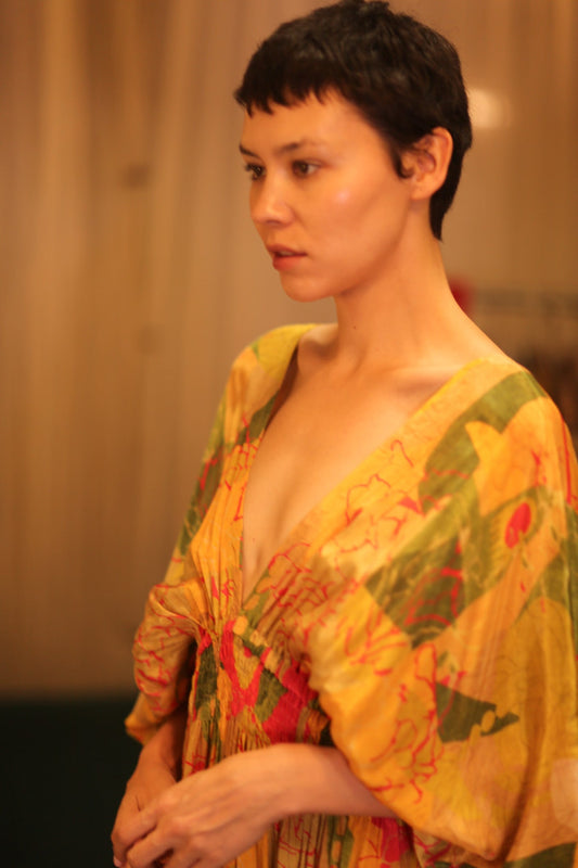 ZURI SILK DRESS WINTWAR - BANGKOK TAILOR CLOTHING STORE - HANDMADE CLOTHING