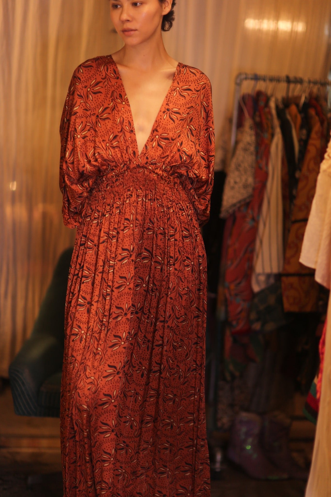 ZURI SILK DRESS YOZO - BANGKOK TAILOR CLOTHING STORE - HANDMADE CLOTHING