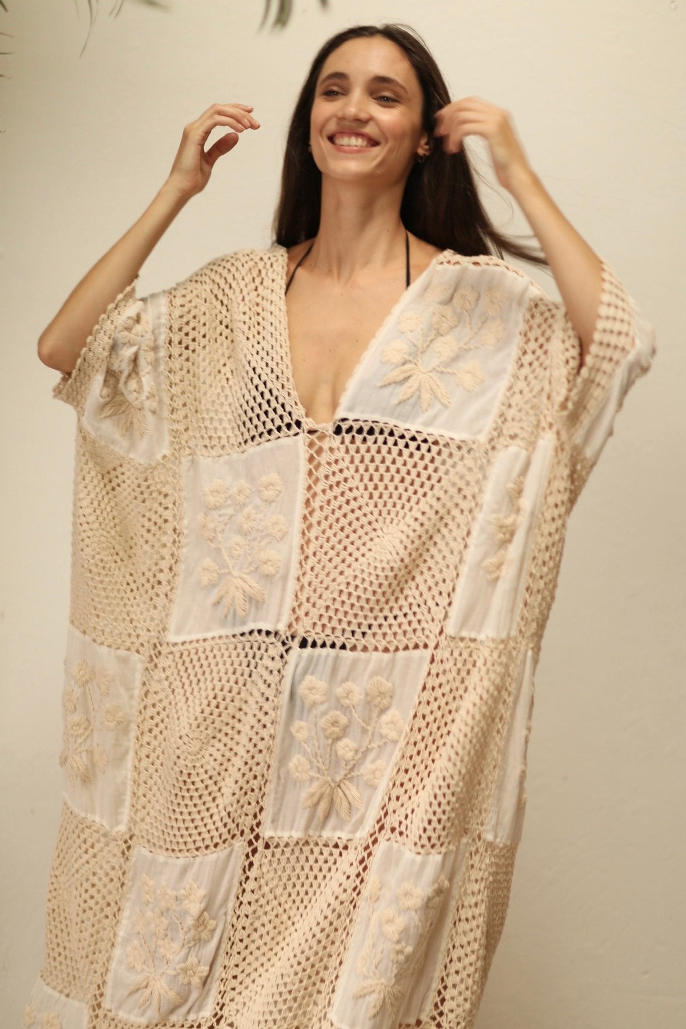 AURORA CROCHET KAFTAN - BANGKOK TAILOR CLOTHING STORE - HANDMADE CLOTHING