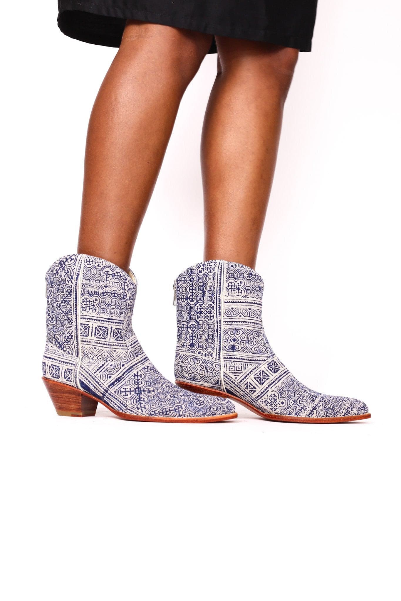 BATIK INDIGO BOOTIES NATASHA - BANGKOK TAILOR CLOTHING STORE - HANDMADE CLOTHING