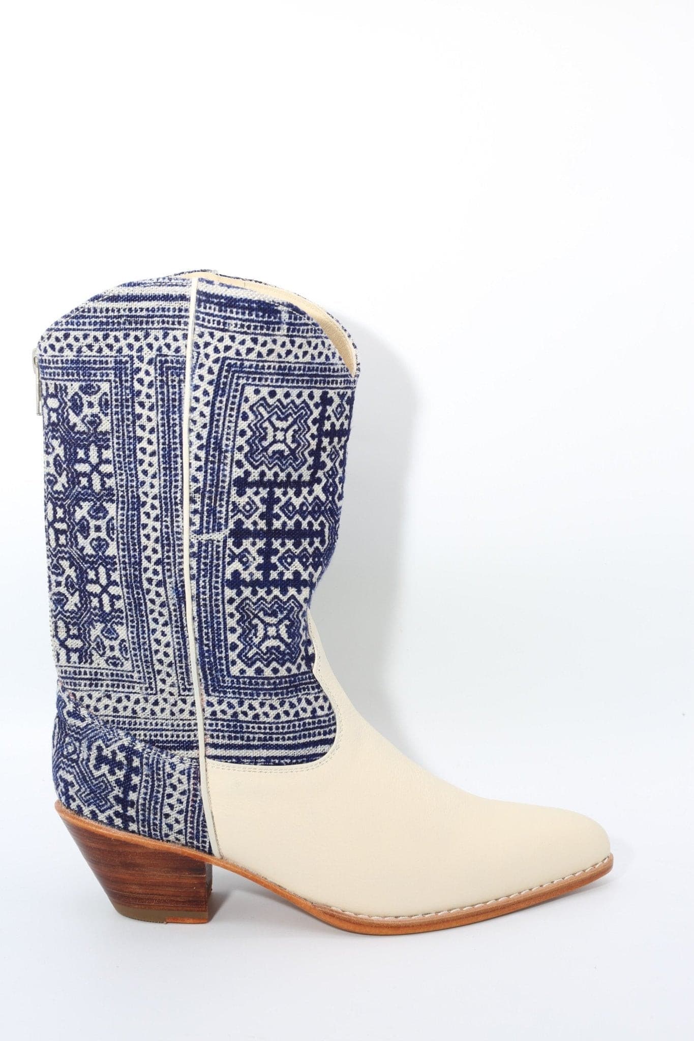 BATIK INDIGO WESTERN BOOTS MOLI - BANGKOK TAILOR CLOTHING STORE - HANDMADE CLOTHING