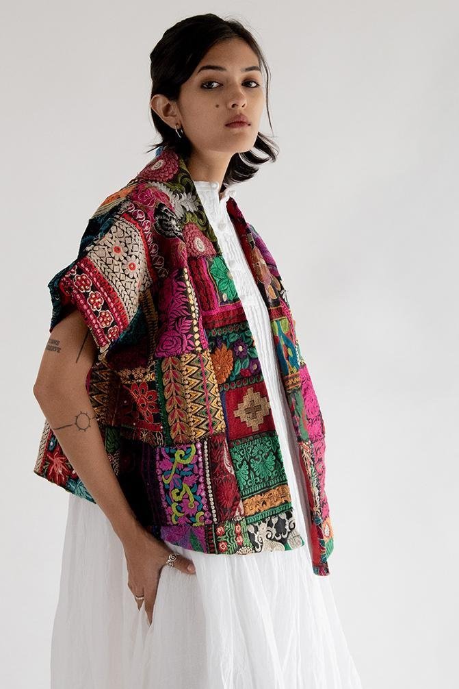 Bolero Kimono Jacket Echo - BANGKOK TAILOR CLOTHING STORE - HANDMADE CLOTHING