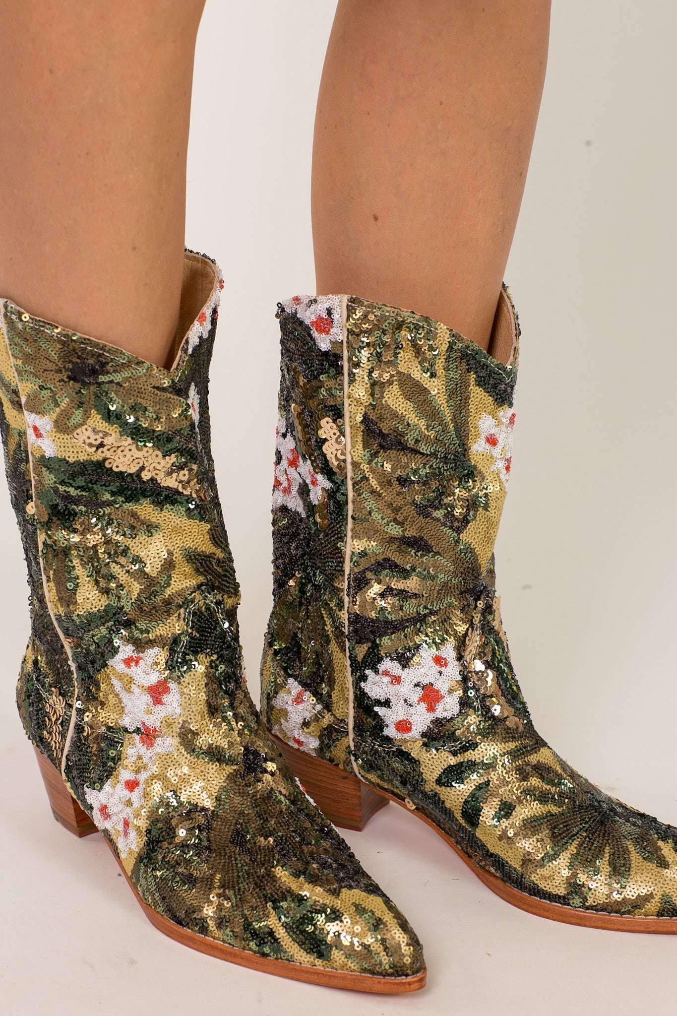 CAMOUFLAGE SEQUIN BOOTS NISO - BANGKOK TAILOR CLOTHING STORE - HANDMADE CLOTHING