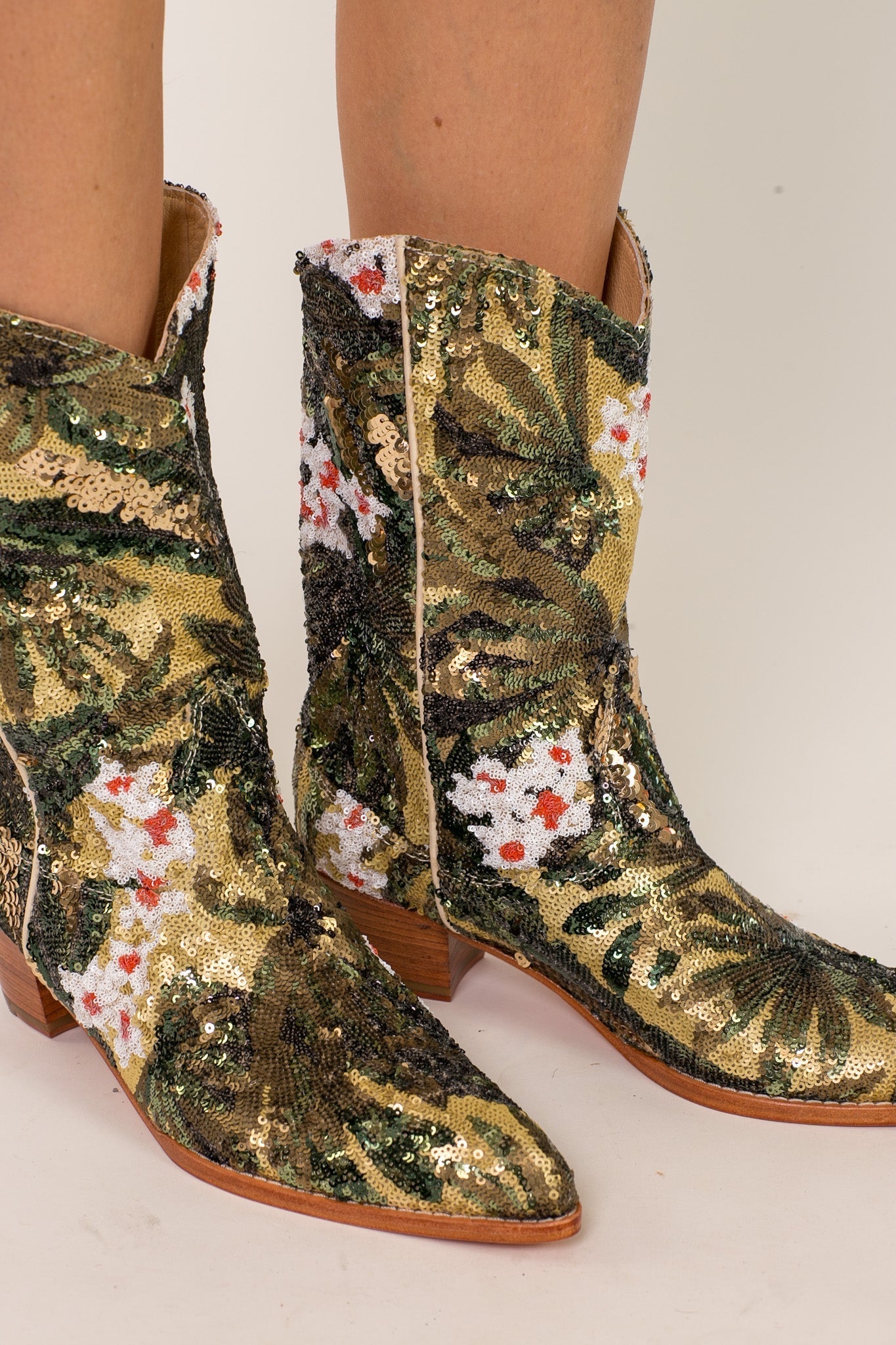 CAMOUFLAGE SEQUIN BOOTS NISO - BANGKOK TAILOR CLOTHING STORE - HANDMADE CLOTHING