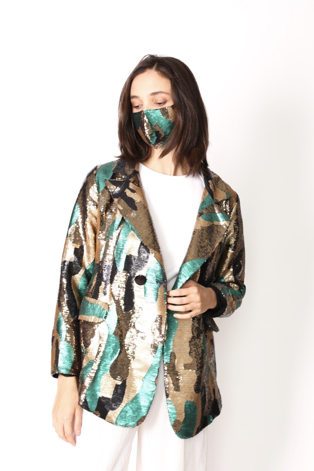 Camouflage hot sale sequin jacket