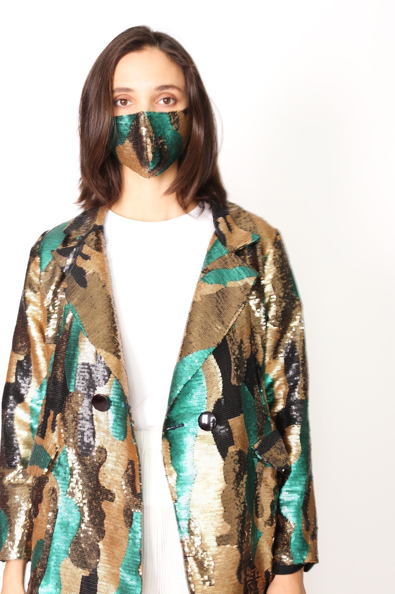 CAMOUFLAGE SEQUIN JACKET BLAZER DUMA - BANGKOK TAILOR CLOTHING STORE - HANDMADE CLOTHING