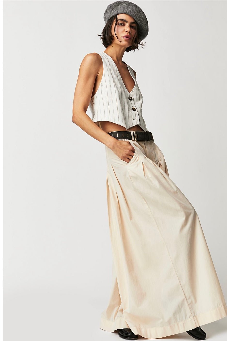 CASSIA PLEATED TROUSERS WIDE LEG PANTS - BANGKOK TAILOR CLOTHING STORE - HANDMADE CLOTHING