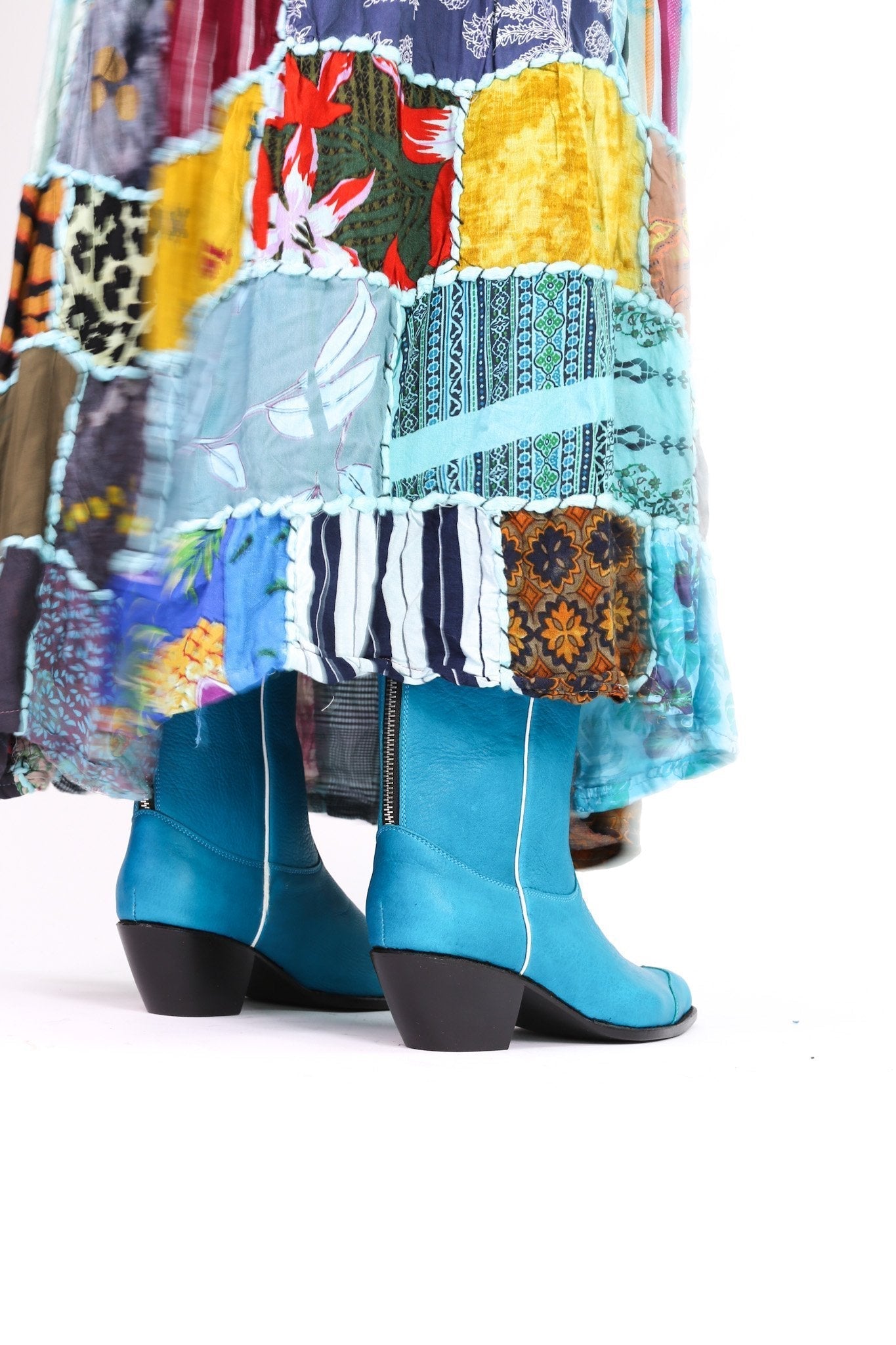 CLEAN TURQUOISE COWBOY BOOTS CARLEY - BANGKOK TAILOR CLOTHING STORE - HANDMADE CLOTHING