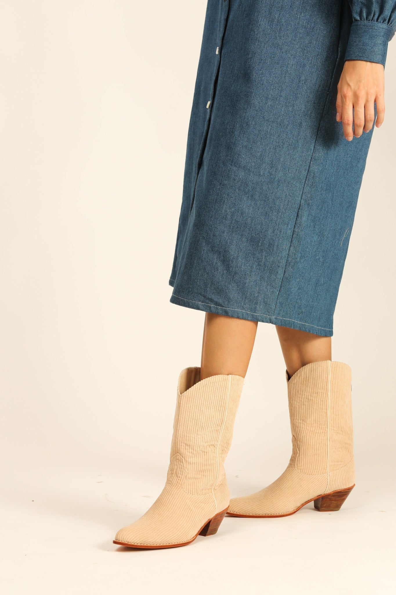 CORDUROY WESTERN BOOTS MOLINA - BANGKOK TAILOR CLOTHING STORE - HANDMADE CLOTHING
