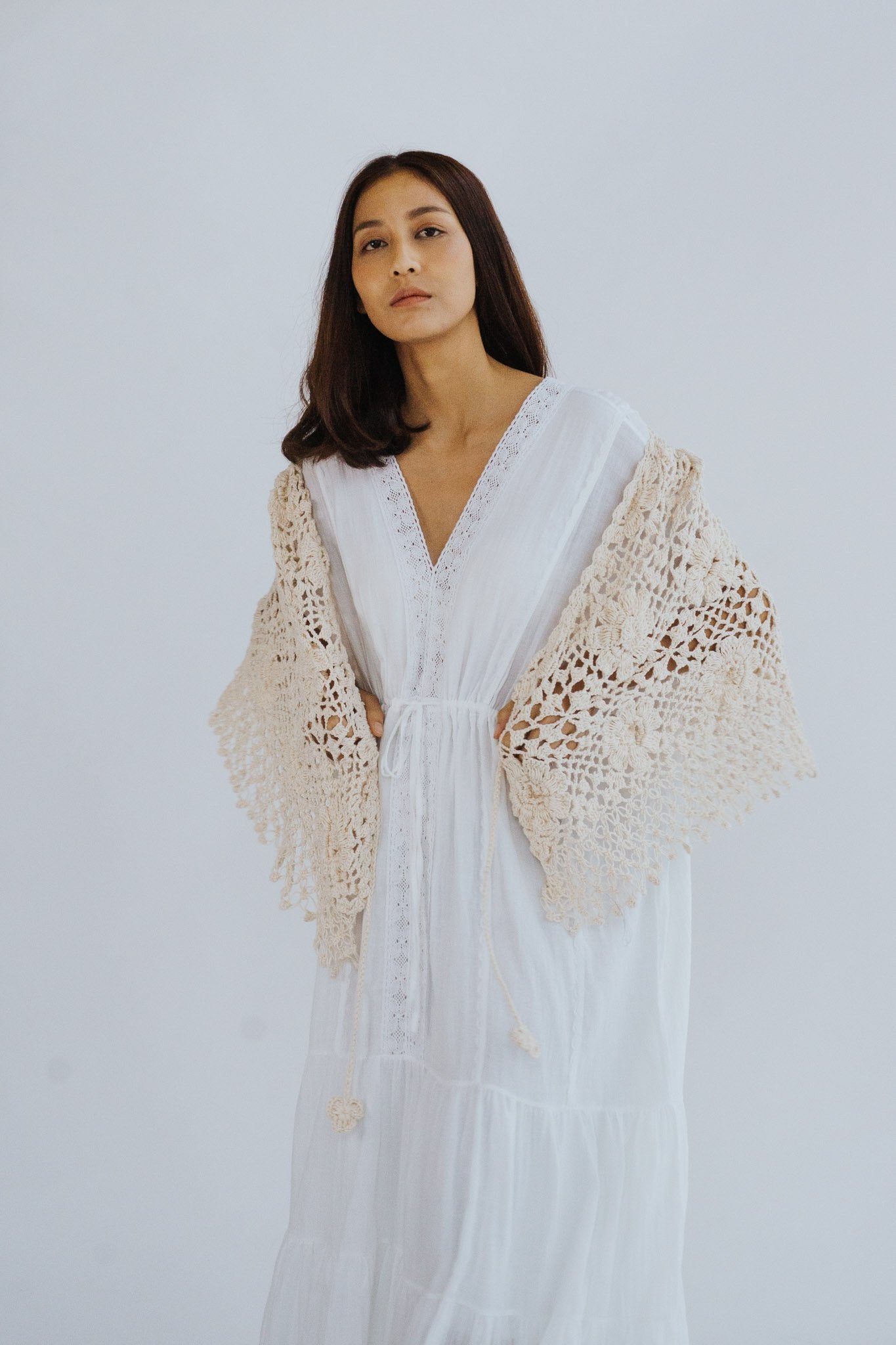 COTTON CROCHET CARDIGAN COCO - BANGKOK TAILOR CLOTHING STORE - HANDMADE CLOTHING