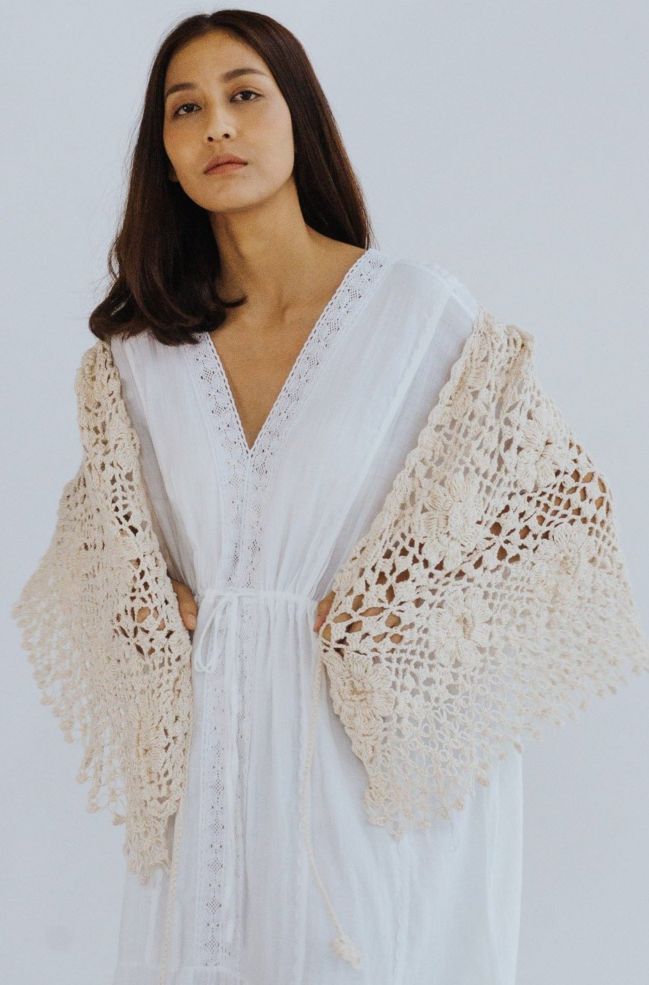 COTTON CROCHET CARDIGAN COCO - BANGKOK TAILOR CLOTHING STORE - HANDMADE CLOTHING