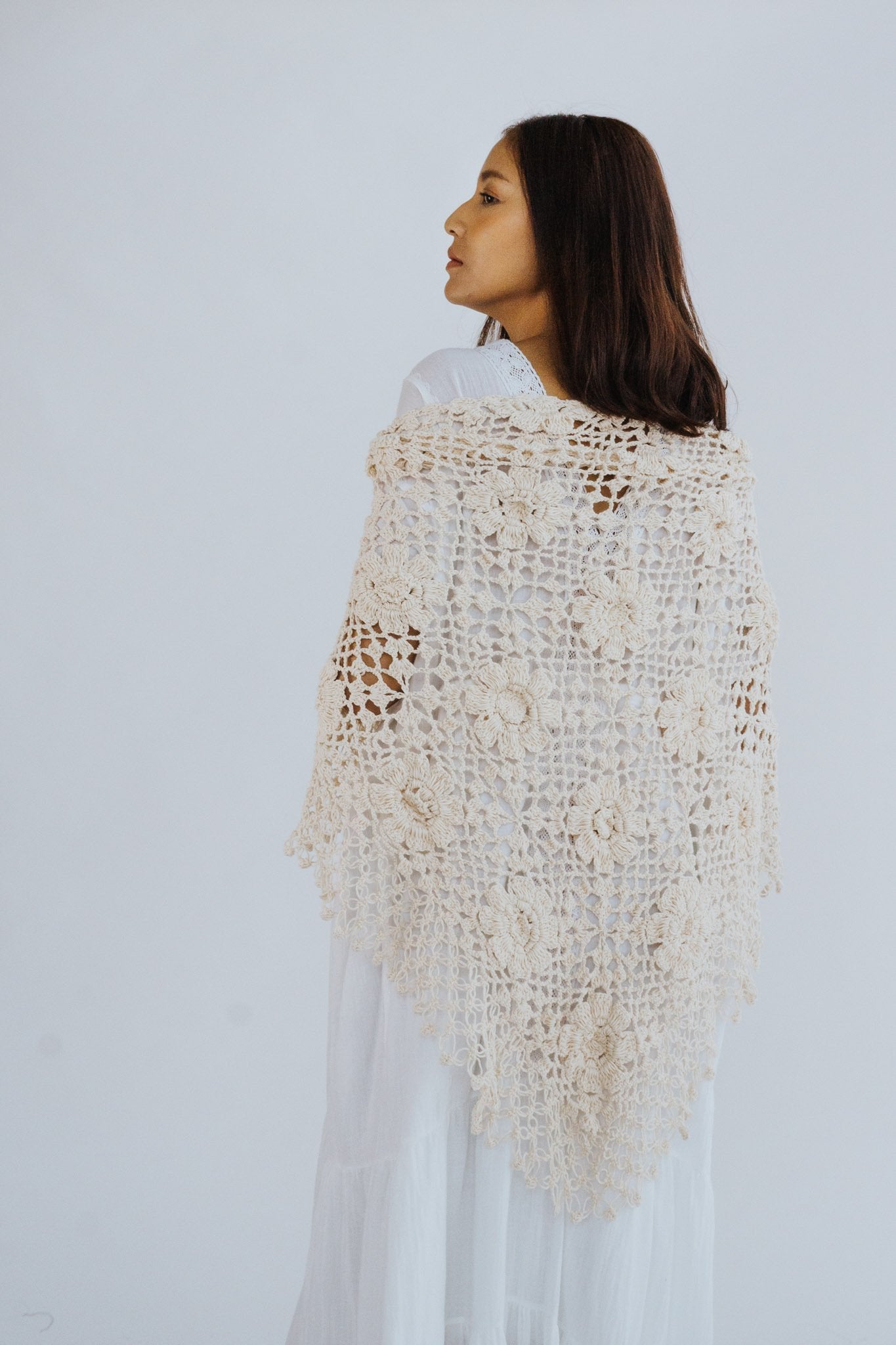 COTTON CROCHET CARDIGAN COCO - BANGKOK TAILOR CLOTHING STORE - HANDMADE CLOTHING