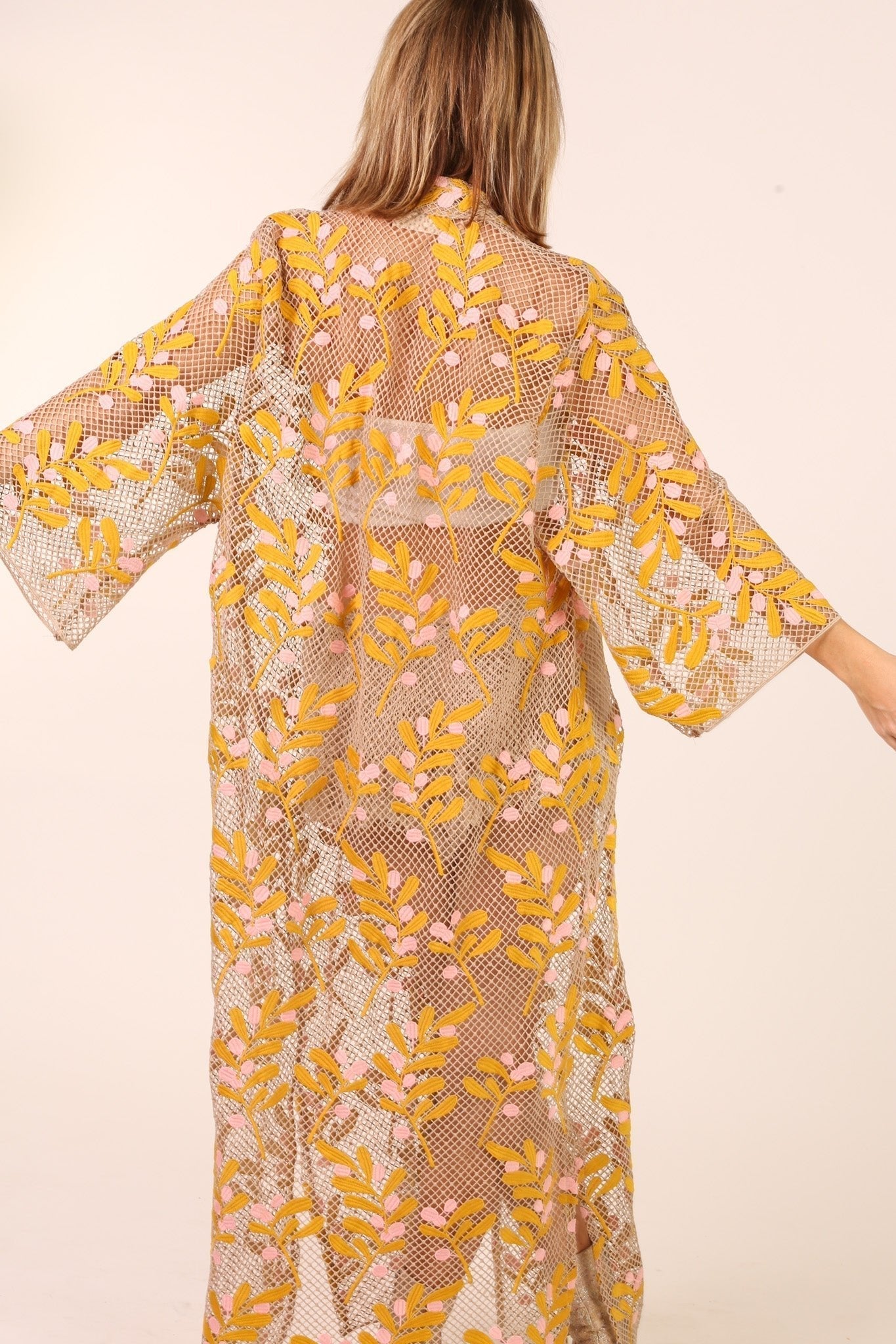 COTTON EMBROIDERED LACE KIMONO EWAS - BANGKOK TAILOR CLOTHING STORE - HANDMADE CLOTHING