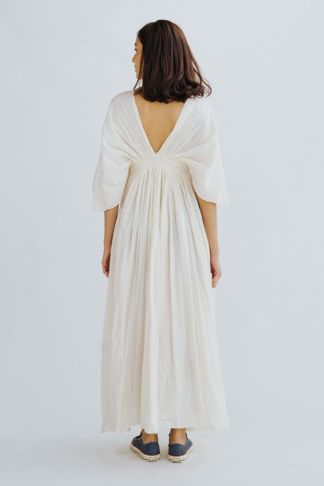 COTTON KAFTAN DRESS JUDD - BANGKOK TAILOR CLOTHING STORE - HANDMADE CLOTHING