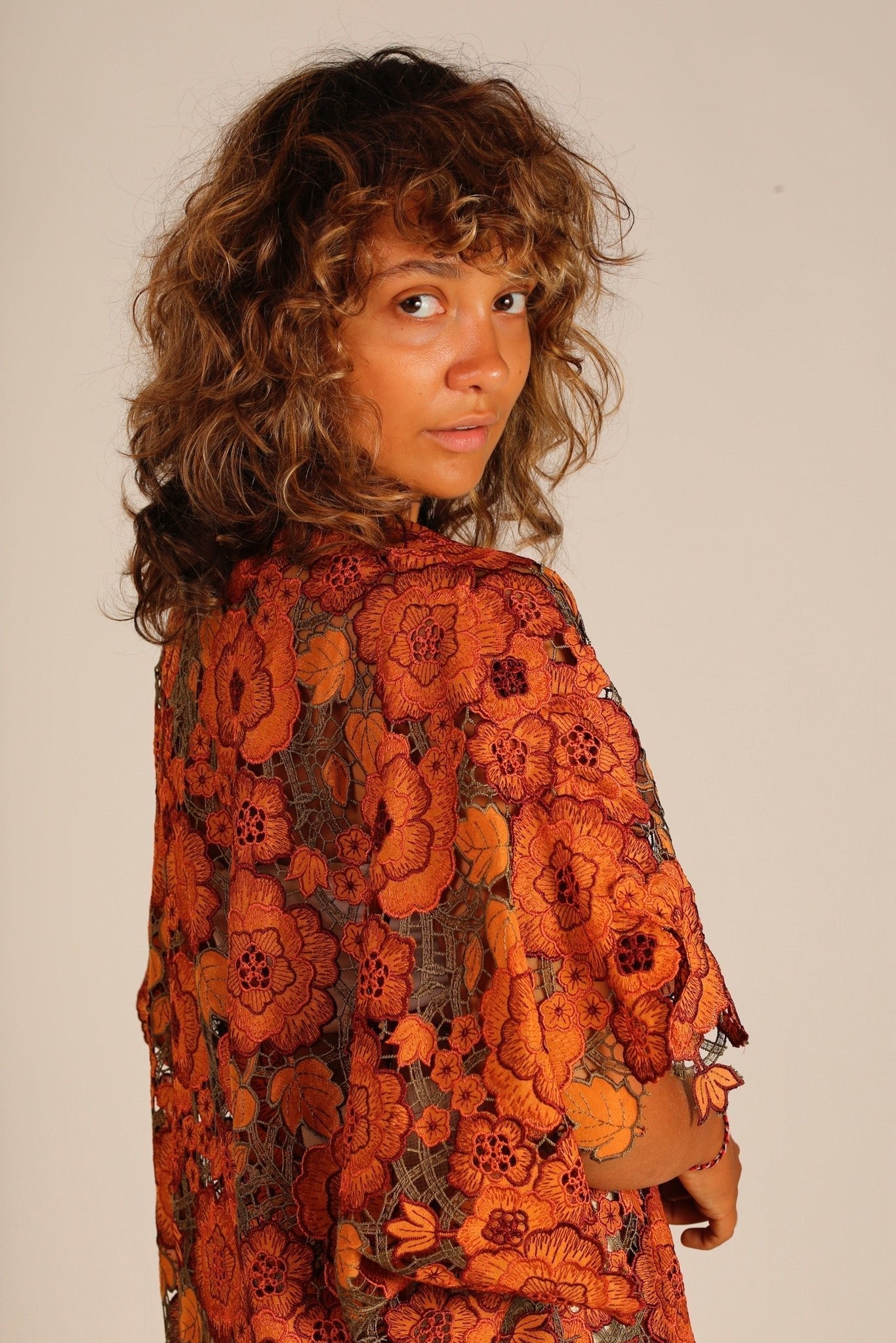 COTTON LACE KIMONO - BANGKOK TAILOR CLOTHING STORE - HANDMADE CLOTHING