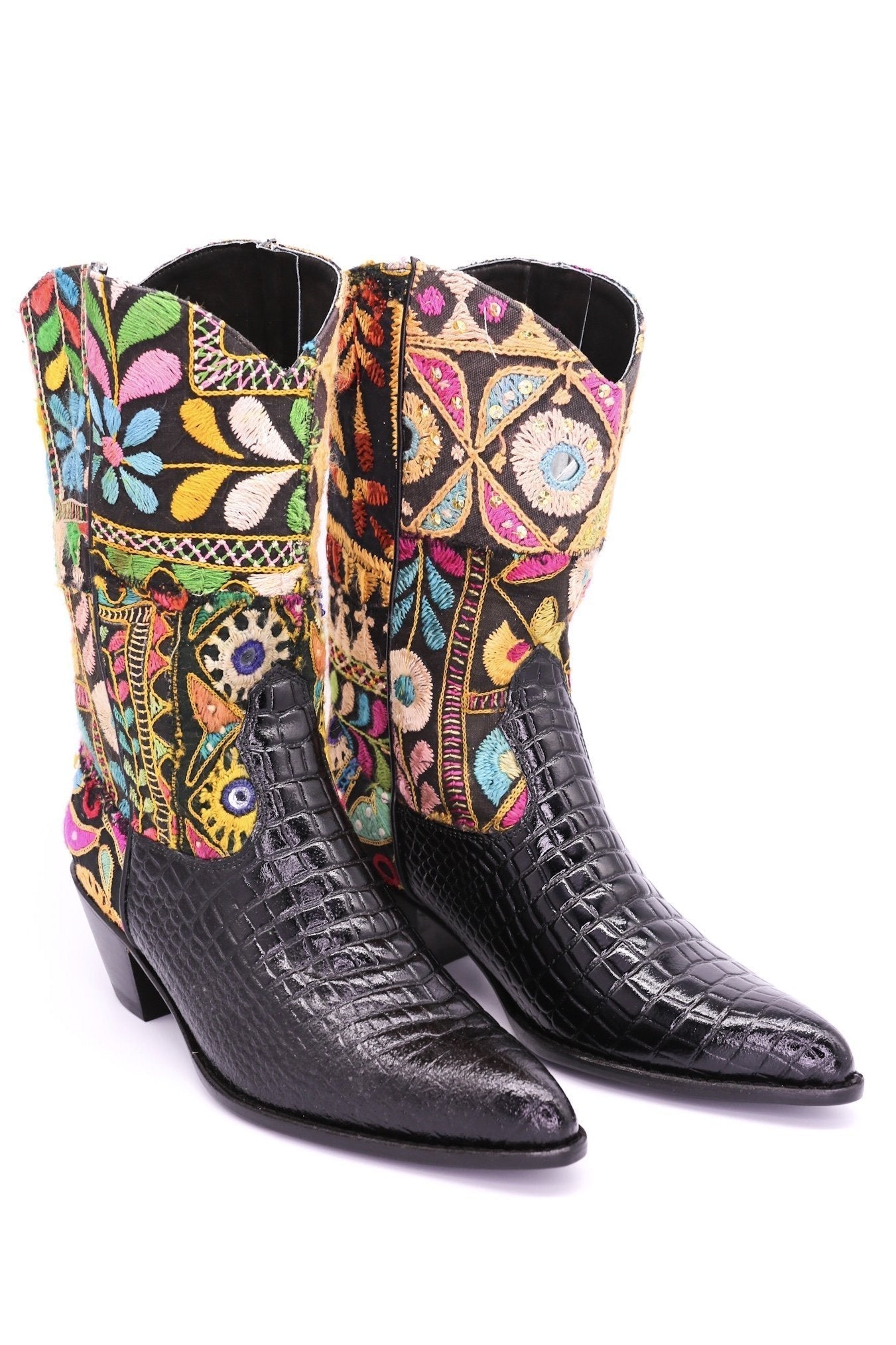 CROC EMBOSSED WESTERN BOOTS OZZY - BANGKOK TAILOR CLOTHING STORE - HANDMADE CLOTHING