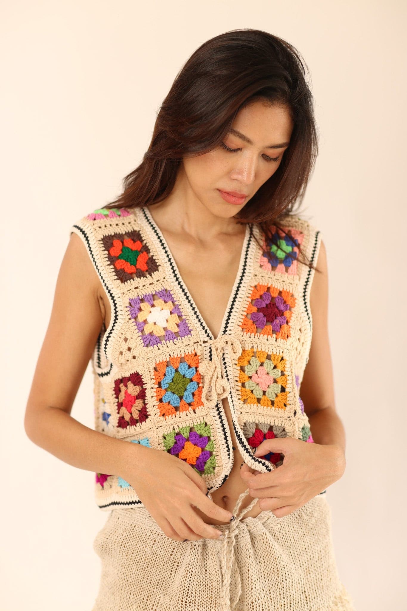 CROCHET VEST JULIE - BANGKOK TAILOR CLOTHING STORE - HANDMADE CLOTHING