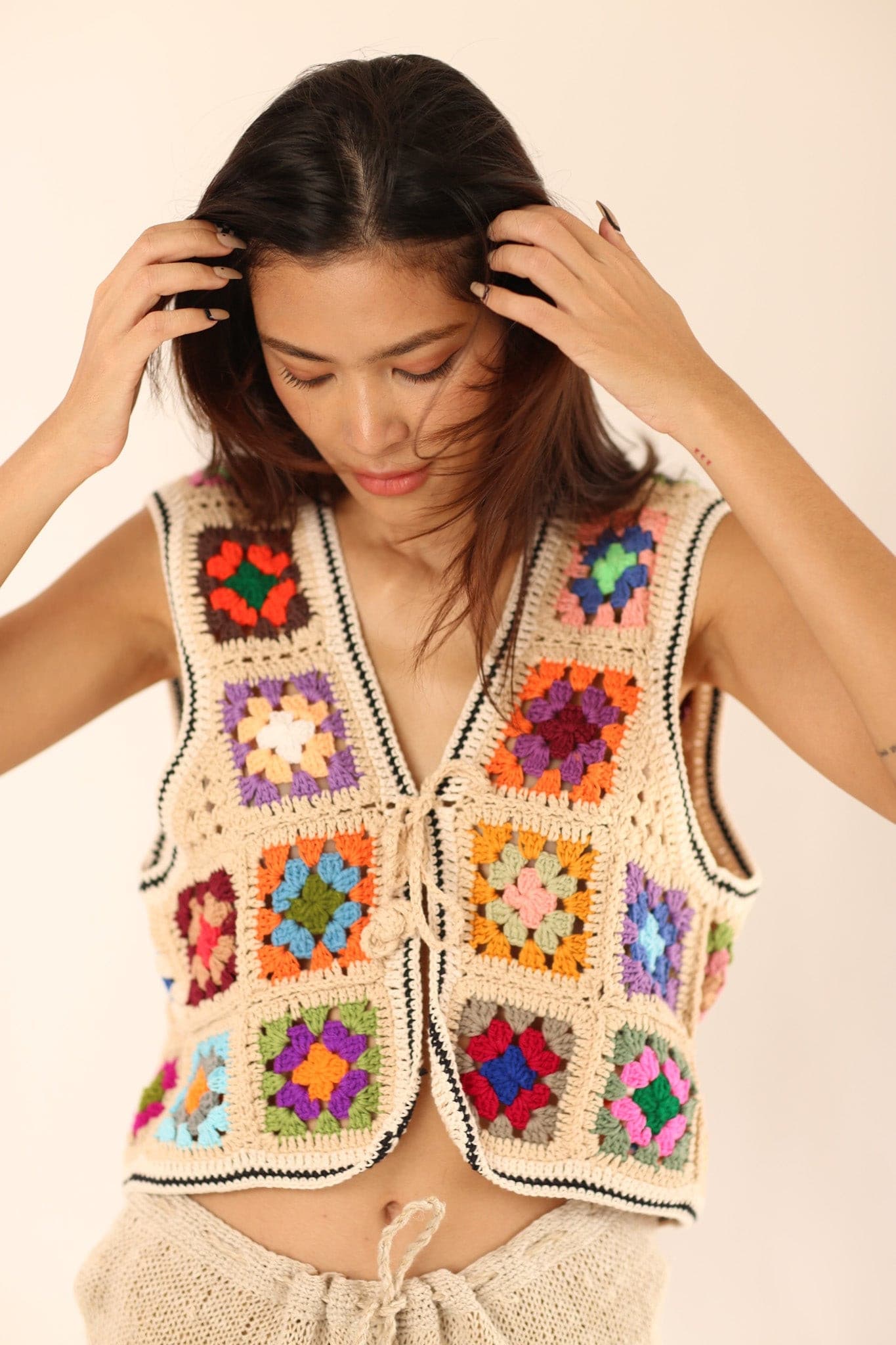 CROCHET VEST JULIE - BANGKOK TAILOR CLOTHING STORE - HANDMADE CLOTHING