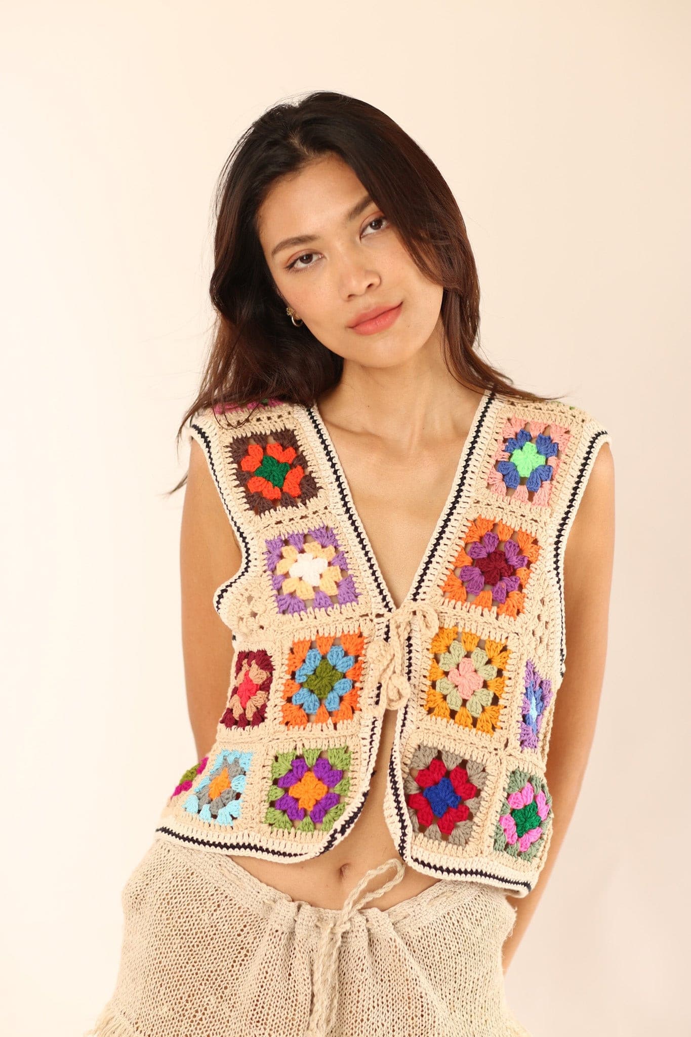 CROCHET VEST JULIE - BANGKOK TAILOR CLOTHING STORE - HANDMADE CLOTHING