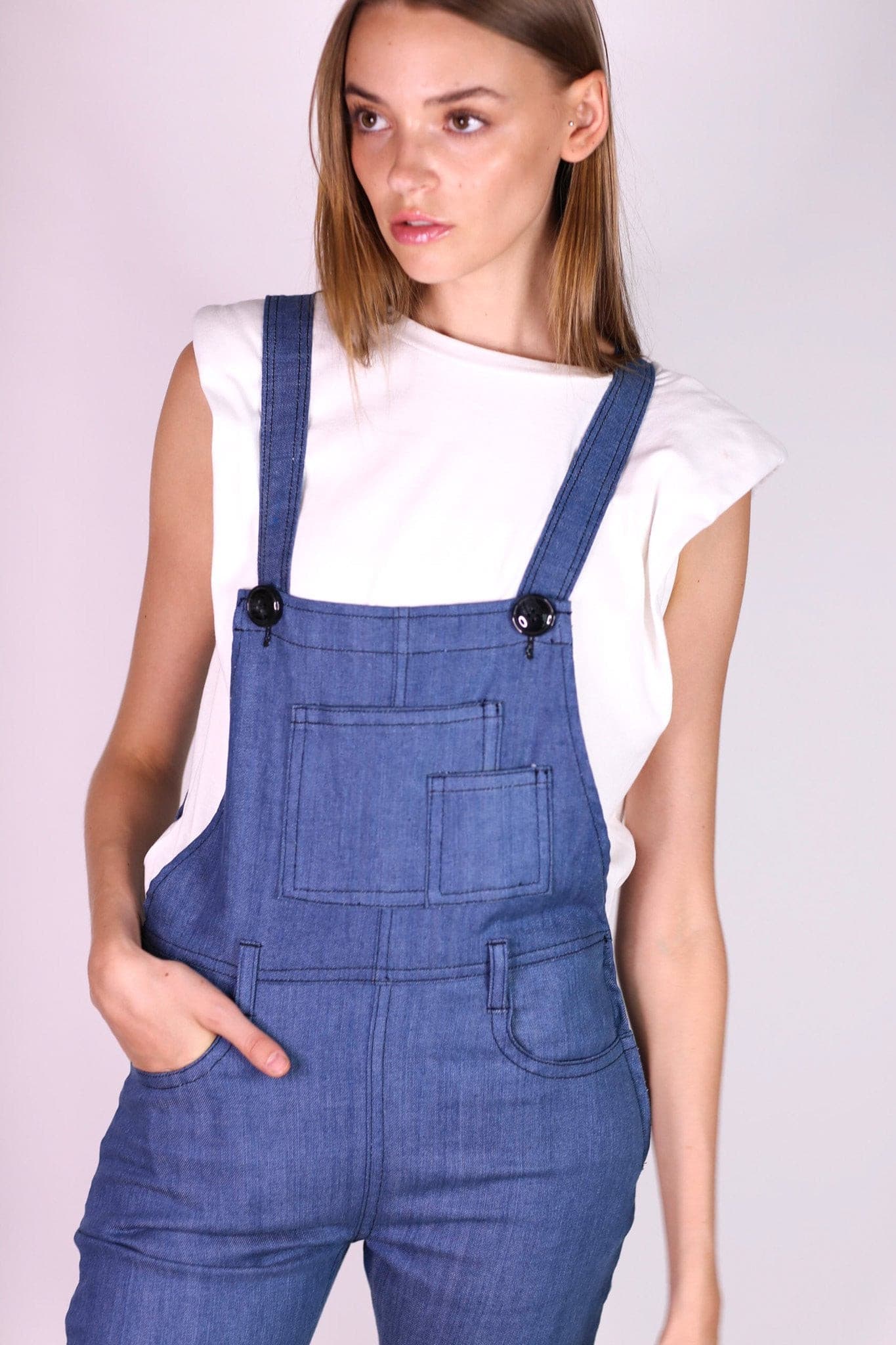 DENIM JUMPSUIT BREE - BANGKOK TAILOR CLOTHING STORE - HANDMADE CLOTHING