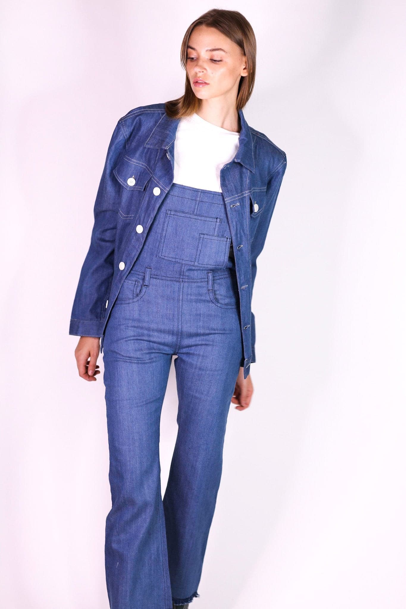 DENIM JUMPSUIT BREE - BANGKOK TAILOR CLOTHING STORE - HANDMADE CLOTHING