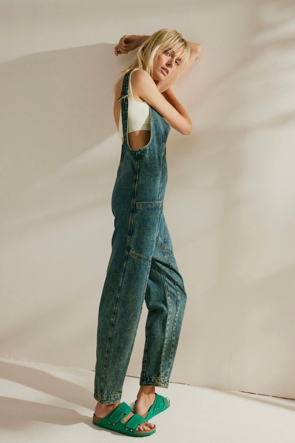 DENIM JUMPSUIT ROMPER CILIA - BANGKOK TAILOR CLOTHING STORE - HANDMADE CLOTHING