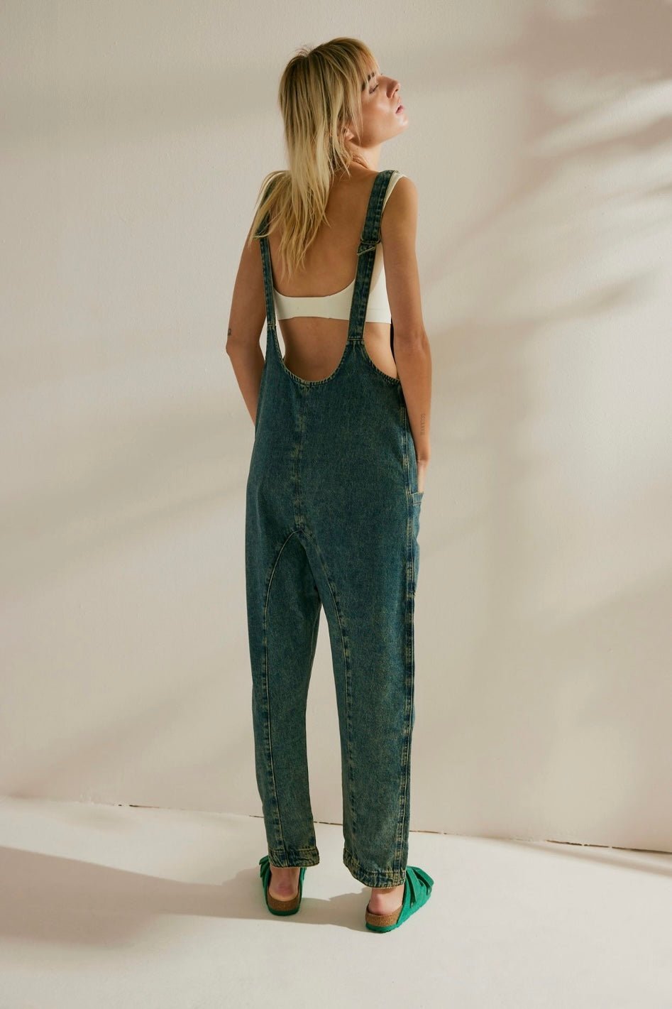 DENIM JUMPSUIT ROMPER CILIA - BANGKOK TAILOR CLOTHING STORE - HANDMADE CLOTHING