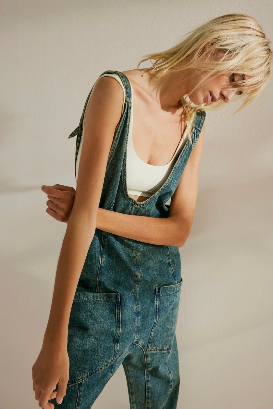 DENIM JUMPSUIT ROMPER CILIA - BANGKOK TAILOR CLOTHING STORE - HANDMADE CLOTHING