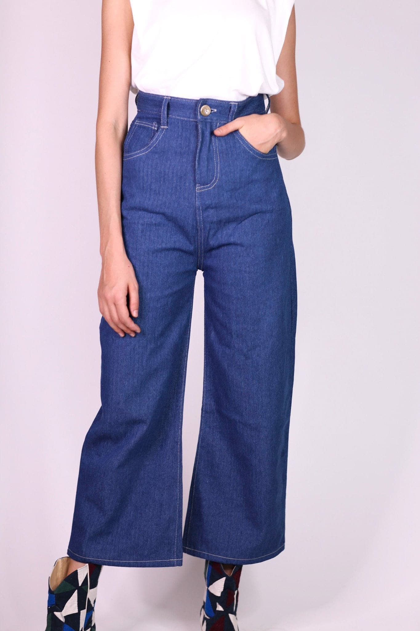 DENIM PANTS HILLARY - BANGKOK TAILOR CLOTHING STORE - HANDMADE CLOTHING