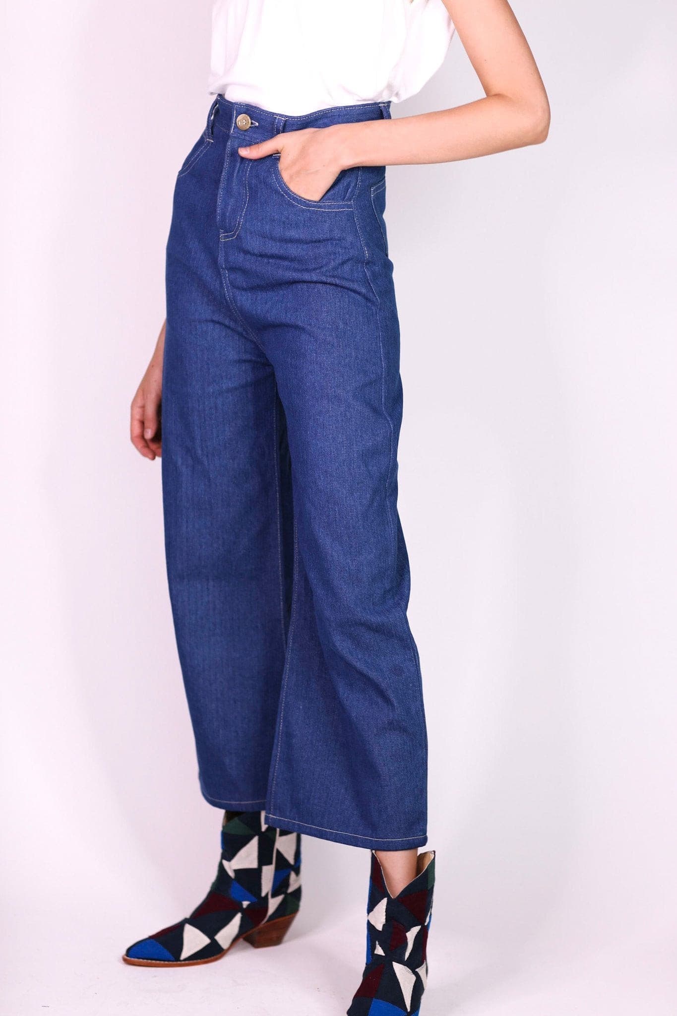 DENIM PANTS HILLARY - BANGKOK TAILOR CLOTHING STORE - HANDMADE CLOTHING