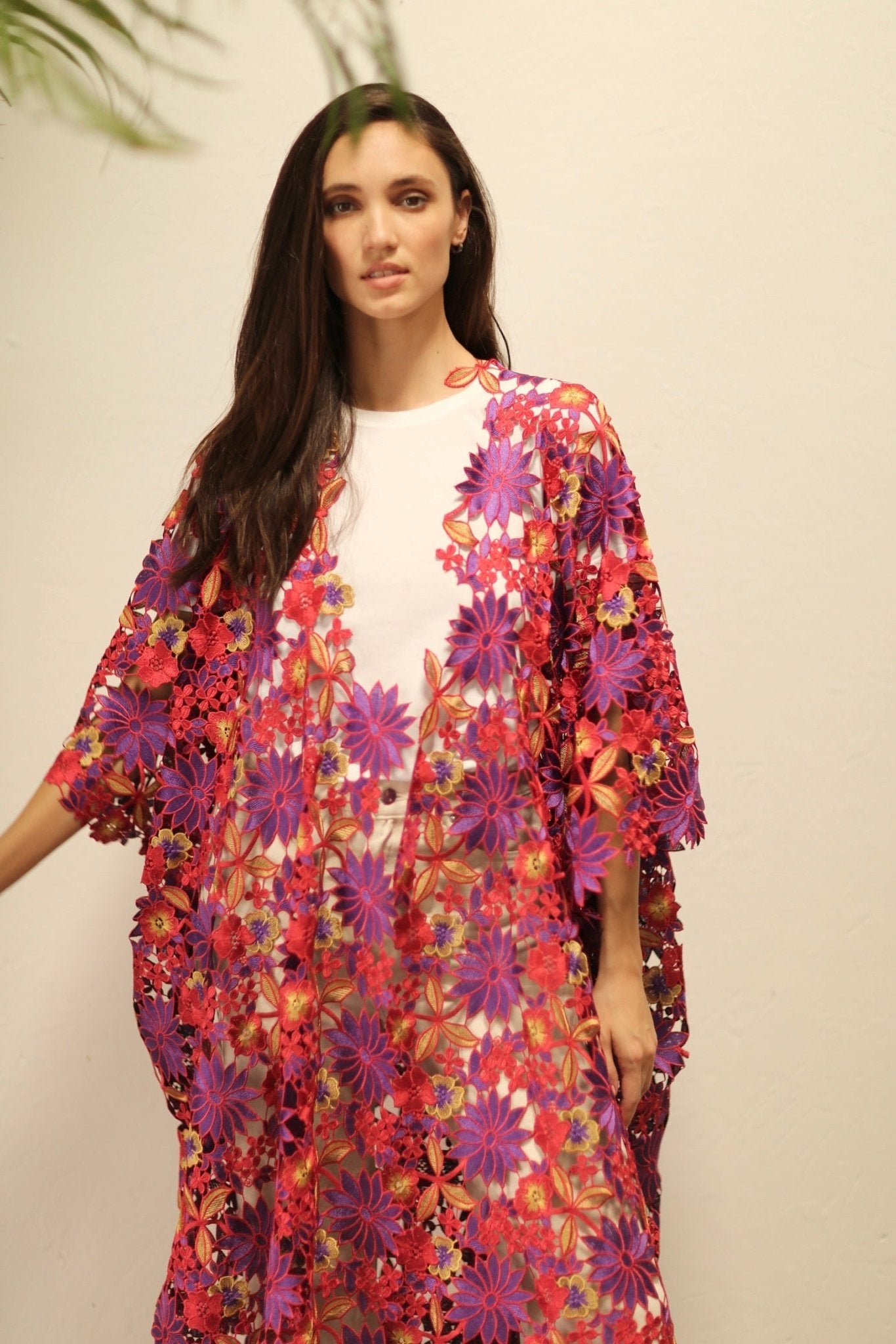 DIONYSUS FLOWER LACE KIMONO - BANGKOK TAILOR CLOTHING STORE - HANDMADE CLOTHING