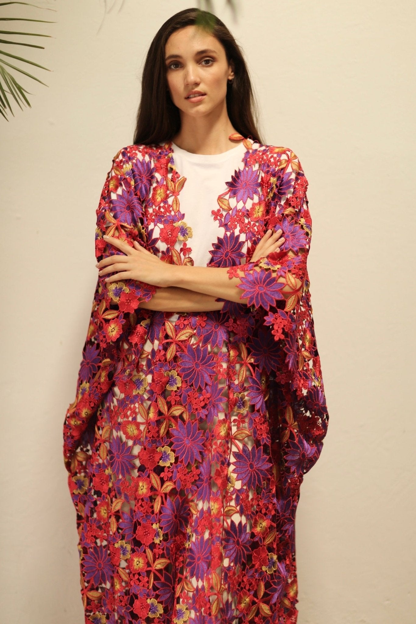 DIONYSUS FLOWER LACE KIMONO - BANGKOK TAILOR CLOTHING STORE - HANDMADE CLOTHING