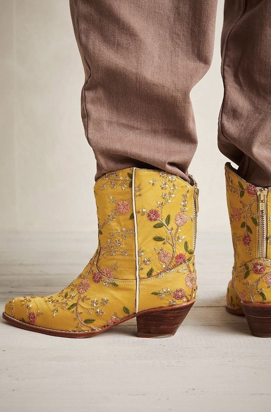 ELOISE EMBROIDERED ANKLE BOOTS - BANGKOK TAILOR CLOTHING STORE - HANDMADE CLOTHING