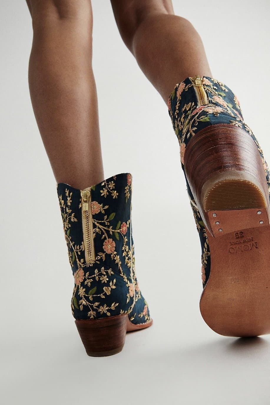 ELOISE EMBROIDERED ANKLE BOOTS - BANGKOK TAILOR CLOTHING STORE - HANDMADE CLOTHING